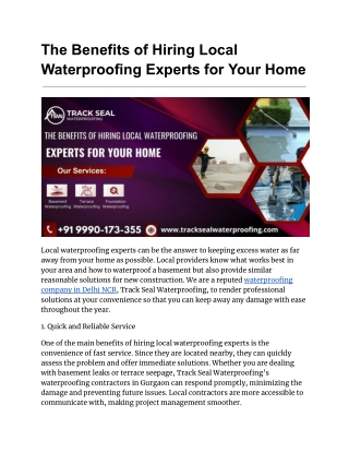 Local Waterproofing Experts