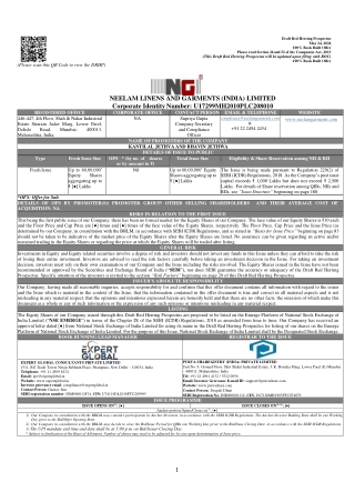 Neelam Linens and Garments (India) Limited IPO, GMP, Details, Price, And Review