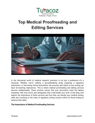 Top Medical Proofreading and Editing Services
