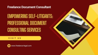 Empowering Self-Litigants Professional Document Consulting Services