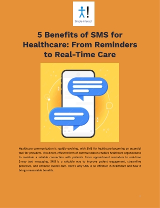 5 Benefits of SMS for Healthcare_ From Reminders to Real-Time Care