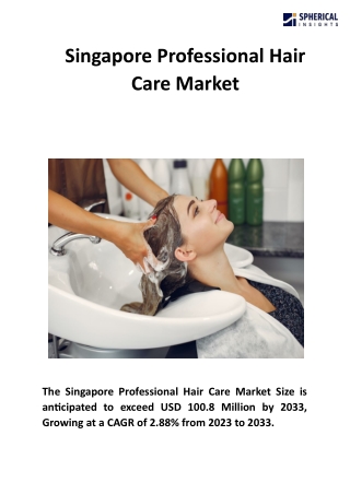 Singapore Professional Hair Care Market