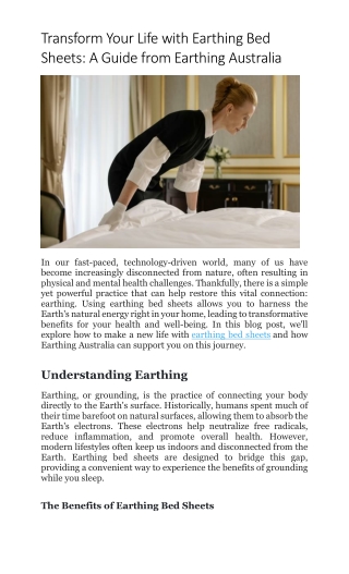 A Guide from Earthing Australia