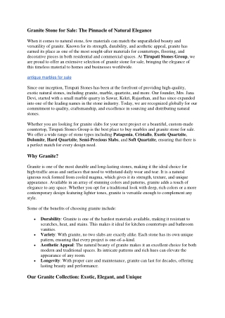 Buy Natural Stones in USA, UK and Abroad - Tirupati Stones Group