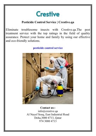 Pesticide Control Service  Crestive.qa