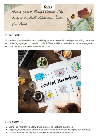 Koda content marketing service