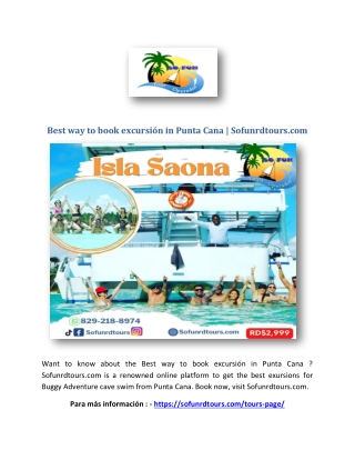 Best way to book excursión in Punta Cana