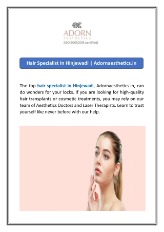 The top hair specialist in Hinjewadi