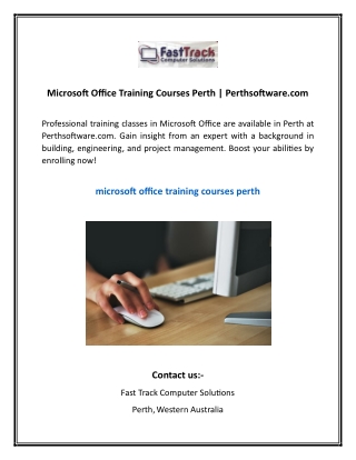Microsoft Office Training Courses Perth  Perthsoftware