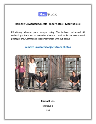 Remove Unwanted Objects From Photos  Maxstudio