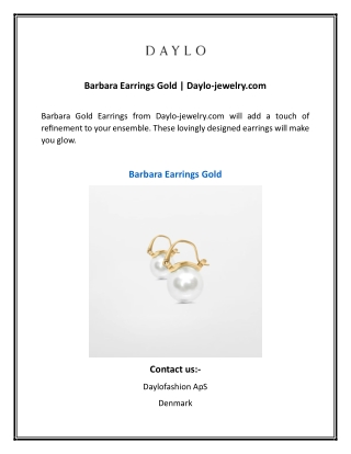 Barbara Earrings Gold  Daylo-jewelry