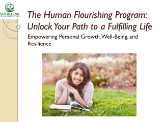 Human Flourishing Program