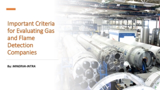 Important Criteria for Evaluating Gas and Flame Detection