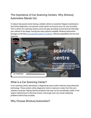 car scanning centre