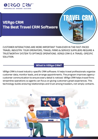 Best CRM Software for Travel Companies | VERgo CRM – Streamline Your Travel Agen