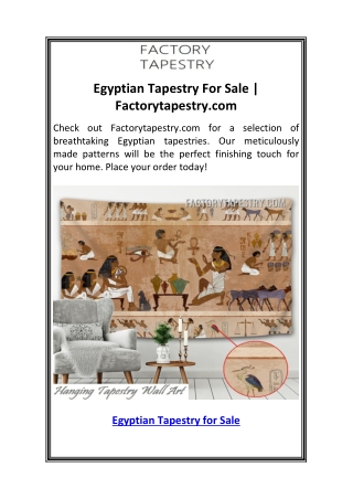 Egyptian Tapestry For Sale  Factorytapestry.com