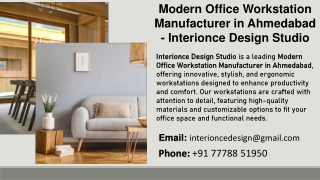 Modern Office Workstation Manufacturer in Ahmedabad -  Interionce Design Studio