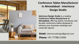 Conference Tables Manufacturer in Ahmedabad -  Interionce Design Studio