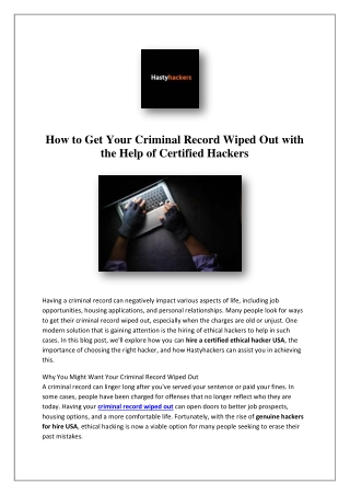 Hire A Certified Ethical Hacker USA | Hastyhackers