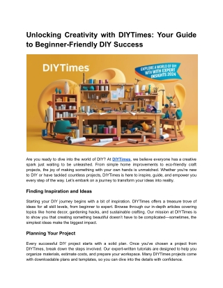 DIYTimes: Your Ultimate DIY Companion