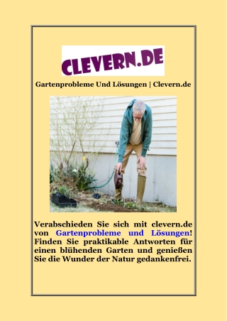 Gartenprobleme Und Lösungen  Clevern de