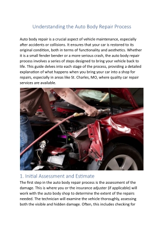 Understanding the Auto Body Repair Process