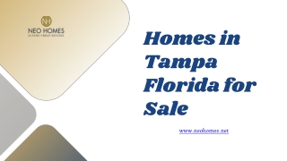 Homes in Tampa Florida for Sale - Neo Homes