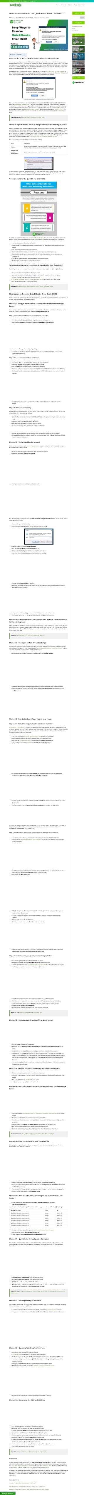 How to Troubleshoot the QuickBooks Error Code H202?