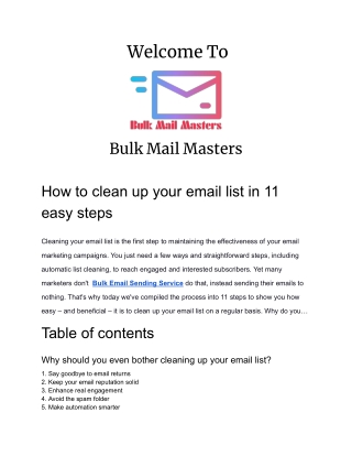 How to clean up your email list in 11 easy steps