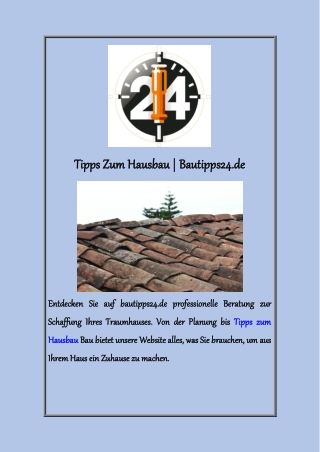 Tipps Zum Hausbau  Bautipps24 de