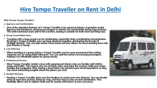 Hire Tempo Traveller on Rent in Delhi
