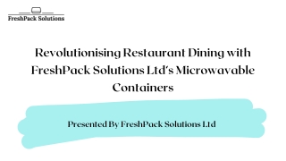 High-Quality Microwavable Food Containers| Eco-Friendly Food Containers