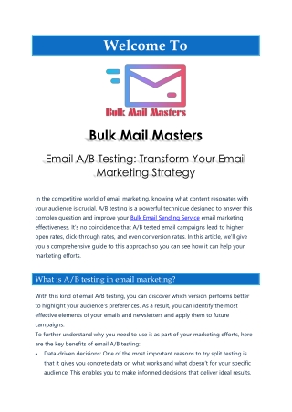 Email AB Testing Transform Your Email Marketing Strategy