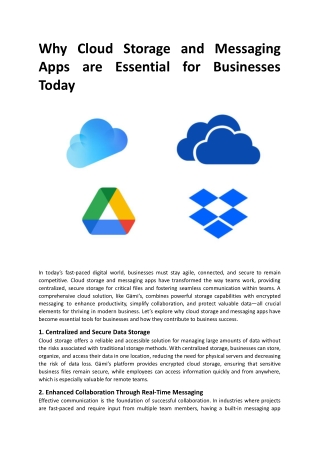 Why Cloud Storage and Messaging Apps are Essential for Businesses Today.docx