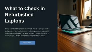 What to check in refurbished laptops?