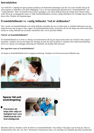 Framtidsfullmakt vs. vanlig fullmakt: Vad är skillnaden?