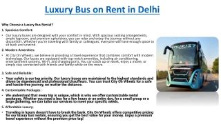 Luxury Bus on Rent in Delhi