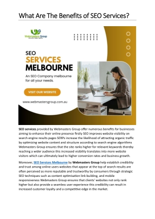 What Are The Benefits of SEO Services
