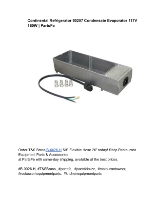Continental Refrigerator 50207 Condensate Evaporator 117V 160W _ PartsFe