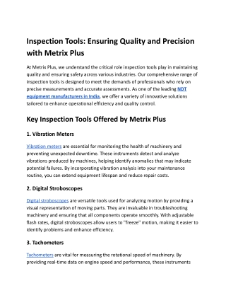 Inspection Tools_ Ensuring Quality and Precision with Metrix Plus (1)