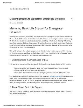 Mastering Basic Life Support for Emergency Situations