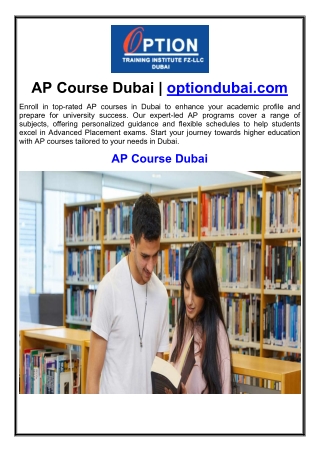 AP Course Dubai | optiondubai.com