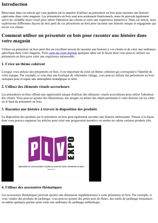 Comment utiliser un présentoir en bois pour raconter une histoire dans votre mag