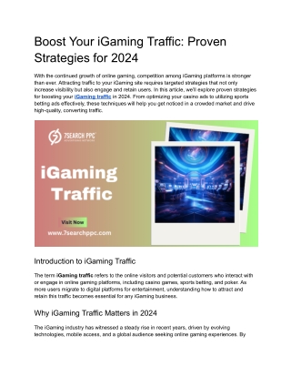 Boost Your iGaming Traffic_ Proven Strategies for 2024