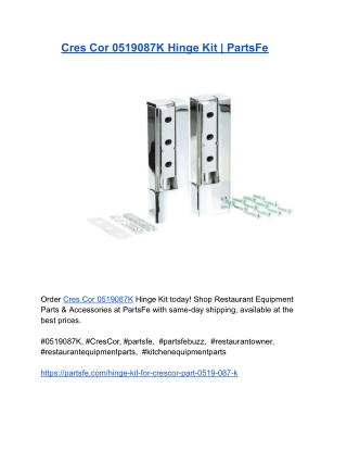 Cres Cor 0519087K Hinge Kit _ PartsFe