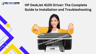HP DeskJet 4100 Driver The Complete Guide to Installation and Troubleshooting