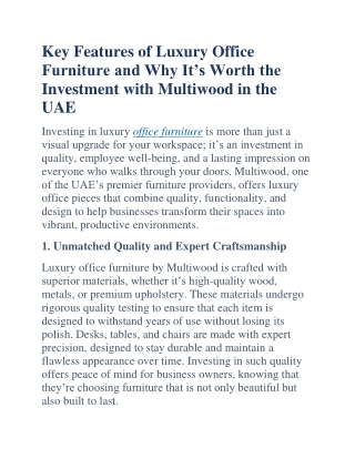 Increasing Demand for Ergonomic and Employee-Centric Design