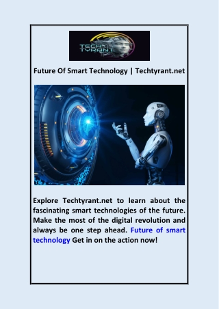 Future Of Smart Technology | Techtyrant.net