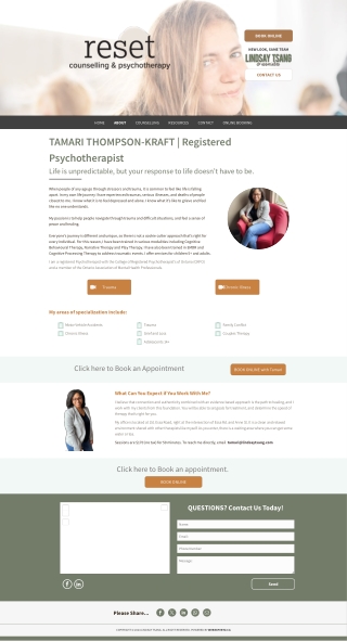 Tamari Thompson-Kraft, Registered Psychotherapist | Barrie