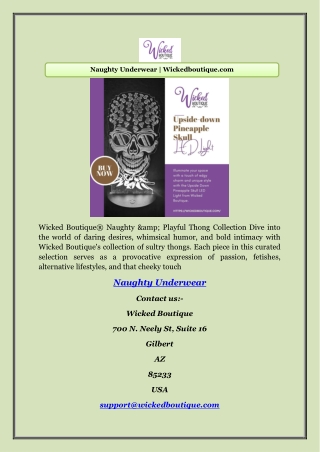 Naughty Underwear | Wickedboutique.com